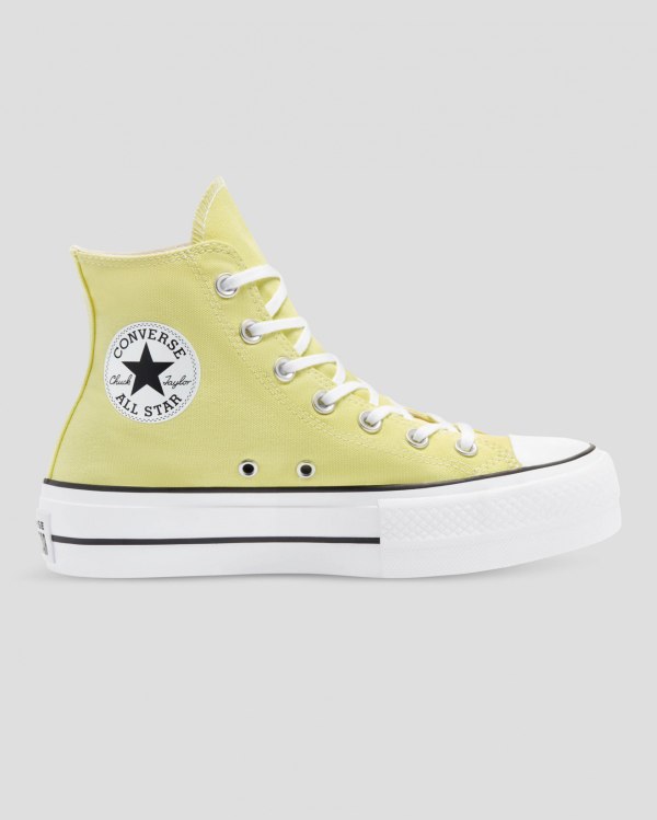 Converse Chuck Taylor All Star Lift Seasonal Colour Gul Sko Danmark - Converse Høje Sneakers Dame -